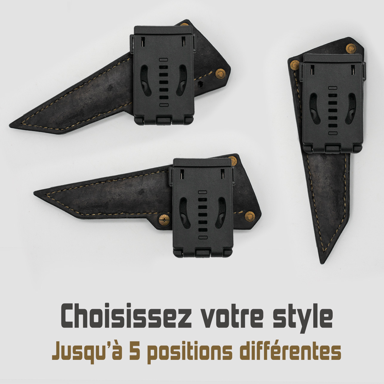 Choix de l'angle du clip ceinture